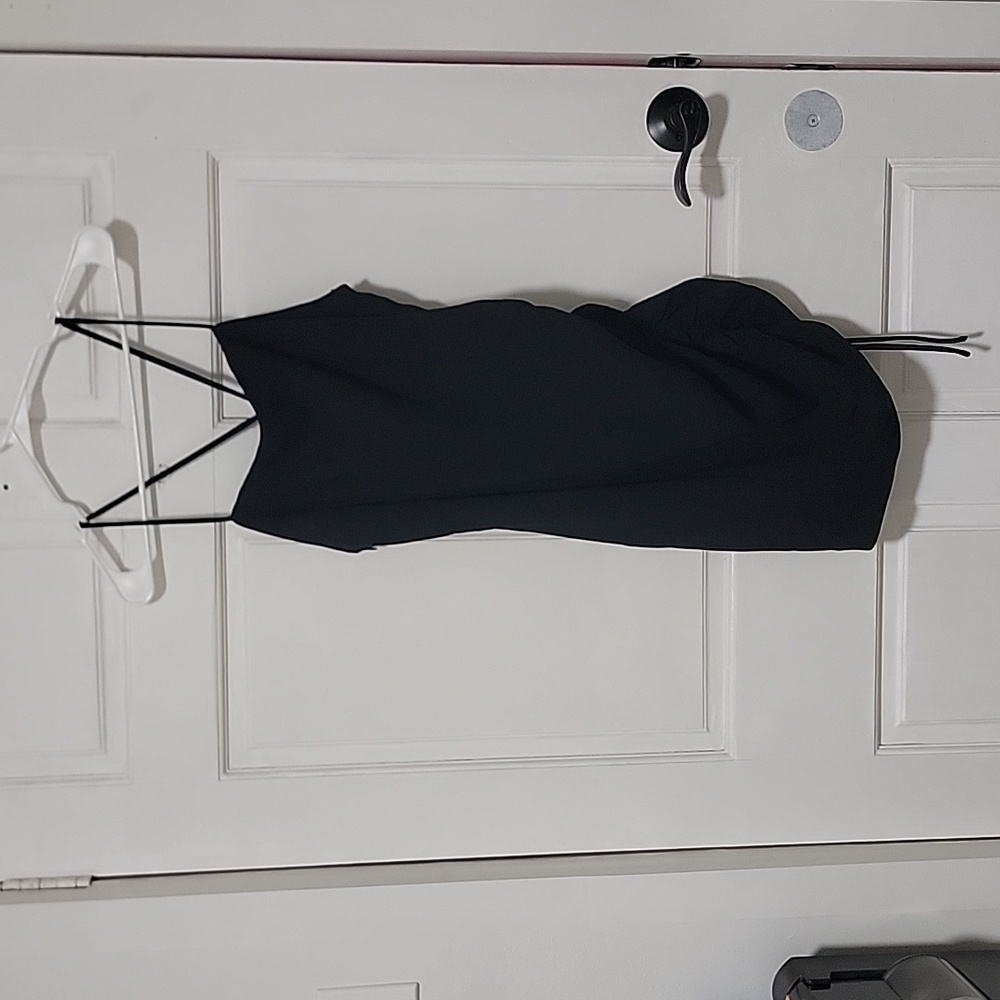 Zara Midi Dress Limited Edition Black Spaghetti Strap Celebrity Style Sexy